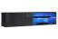 Wohnzimmerwand im eleganten Design Valand 15, Farbe: Grau - Abmessungen: 170 x 300 x 40 cm (H x B x T), mit blauer LED-Beleuchtung