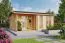 Ferienhaus F17 inkl. Fußboden | 14,9 m² | 70 mm Blockbohlen | Naturbelassen | mit Isolierverglasung