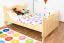 Kinderbett / Jugendbett Kiefer massiv Vollholz natur 91, inkl. Lattenrost - 140 x 200 cm (B x L)