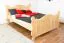 Kinderbett / Jugendbett Kiefer massiv Vollholz natur 91, inkl. Lattenrost - 140 x 200 cm (B x L)