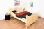 Kinderbett / Jugendbett Kiefer massiv Vollholz natur 91, inkl. Lattenrost - 140 x 200 cm (B x L)