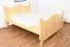 Kinderbett / Jugendbett Kiefer massiv Vollholz natur 91, inkl. Lattenrost - 140 x 200 cm (B x L)
