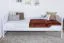 Einzelbett / Gästebett "Easy Premium Line" K1/s Voll, 90 x 200 cm Buche Vollholz massiv weiß lackiert