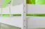 Kinderbett Etagenbett Martin Buche Vollholz massiv weiß lackiert  inkl. Rollrost - 90 x 200 cm, teilbar