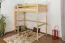 Kinderbett / Hochbett Kiefer massiv Vollholz natur 120 – Abmessung 90 x 200 cm