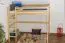 Kinderbett / Hochbett Kiefer massiv Vollholz natur 120 – Abmessung 90 x 200 cm
