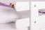 Etagenbett / Stockbett "Easy Premium Line" K18/n, Kopfteil mit Löchern, Buche Vollholz massiv Weiß - 90 x 200 cm, (L x B) teilbar