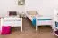 Stockbett für Erwachsene "Easy Premium Line" K18/n, Kopfteil mit Löchern, Buche Vollholz massiv Weiß - 90 x 200 cm, (L x B) teilbar