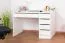 Schreibtisch Beja 01, Farbe: Weiß - 75 x 120 x 55 cm (H x B x T)