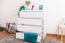Jugendzimmer - Kommode Alard 05, Farbe: Weiß - Abmessungen: 94 x 80 x 40 cm (H x B x T)