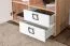 Kommode 27, Farbe: Buche / Weiß - 134 x 86 x 37 cm (H x B x T)