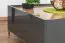 Couchtisch Vaitele 29, Farbe: Anthrazit Hochglanz / Walnuss - 90 x 90 x 37 cm (B x T x H)