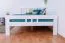 Jugendbett "Easy Premium Line" K8, 120 x 200 cm Buche Vollholz massiv weiß lackiert