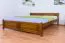 Doppelbett / Gästebett Kiefer massiv Vollholz Eichefarben Rustikal 77C, inkl. Lattenrost - 180 x 200 cm (B x L)