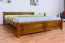 Doppelbett / Gästebett Kiefer massiv Vollholz Eichefarben Rustikal 77C, inkl. Lattenrost - 180 x 200 cm (B x L)