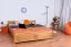 Jugendbett Kiefer massiv Vollholz Erlefarben 77C, inkl. Lattenrost - 180 x 200 cm (B x L)