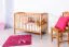 Gitterbett / Kinderbett Kiefer massiv Vollholz Erlefarben 103, inkl. Lattenrost - 60 x 120 cm (B x L) 