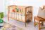 Gitterbett / Kinderbett Kiefer massiv Vollholz Erlefarben 103, inkl. Lattenrost - 60 x 120 cm (B x L) 