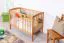 Gitterbett / Kinderbett Kiefer massiv Vollholz Erlefarben 103, inkl. Lattenrost - 60 x 120 cm (B x L) 