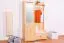Garderobe Kiefer massiv Vollholz natur 28B - 200 x 125 x 41 cm (H x B x T)