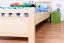 Kinderbett / Jugendbett Buche massiv Vollholz natur 109C, inkl. Lattenrost - 200 x 100 cm (L x B)
