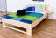 Kinderbett / Jugendbett Buche massiv Vollholz natur 110, inkl. Lattenrost - 140 x 200 cm (B x L)