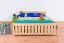 Jugendbett Kiefer massiv Vollholz natur 65C, inkl. Lattenrost -180 x 200 cm (B x L)