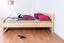 Jugendbett Kiefer massiv Vollholz natur 65C, inkl. Lattenrost -180 x 200 cm (B x L)