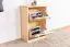 Massivholz-Schuhschrank, Farbe: Natur 80x58x30 cm