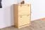 Massivholz-Schuhschrank, Farbe: Natur 80x58x30 cm