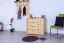 Schuhschrank Kiefer Holz massiv, Farbe: Natur 80x90x40 cm