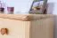 Schuhschrank Kiefer Holz massiv, Farbe: Natur 80x90x40 cm