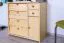 Schuhschrank Kiefer Holz massiv, Farbe: Natur 80x90x40 cm