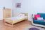 Kinderbett / Jugendbett Kiefer massiv Vollholz natur 72, inkl. Lattenrost - 90 x 200 cm (B x L)
