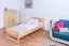 Kinderbett / Jugendbett Kiefer massiv Vollholz natur 72, inkl. Lattenrost - 90 x 200 cm (B x L)
