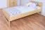 Kinderbett / Jugendbett Kiefer massiv Vollholz natur 72, inkl. Lattenrost - 90 x 200 cm (B x L)