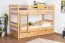 Stockbett für Erwachsene "Easy Premium Line" K20/n inkl. 2 Schubladen und 2 Abdeckblenden, Kopf- und Fußteil gerade, Buche Vollholz massiv Natur - Liegefläche: 90 x 200 cm, teilbar