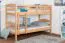 Stockbett für Erwachsene "Easy Premium Line" K21/n, Kopf- und Fußteil gerundet, Buche Vollholz massiv Natur - 90 x 200 cm (B x L), teilbar