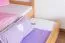 Etagenbett / Stockbett "Easy Premium Line" K18/h inkl. Liegeplatz und 2 Abdeckblenden, Kopfteil mit Löchern, Buche Vollholz massiv Natur - Liegefläche: 90 x 200 cm, teilbar