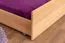 Etagenbett / Stockbett "Easy Premium Line" K19/h inkl. Liegeplatz und 2 Abdeckblenden, Kopf- und Fußteil mit Löchern, Buche Vollholz massiv Natur - Liegefläche: 90 x 200 cm (B x L), teilbar