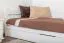 Jugendbett / Funktionsbett Kiefer massiv Vollholz weiß lackiert 92, inkl. Lattenrost - Liegefläche 90 x 200 cm
