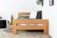 Einzelbett / Gästebett "Easy Premium Line" K6, 120 x 200 cm Buche Vollholz massiv Natur