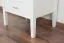 Nachtkästchen Wooden Nature weiß 138 Kernbuche massiv - 50 x 53 x 42 cm (H x B x T)