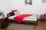 Kinderbett / Jugendbett Kiefer Vollholz massiv Nussfarben A7, inkl. Lattenrost - Abmessungen: 90 x 200 cm