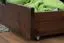 Schublade für Bett - Kiefer Vollholz massiv Nussfarben 003- Abmessung 18,50 x 198 x 54 cm (H x B x T)