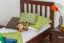 Einzelbett "Easy Premium Line" K8, Buche Vollholz massiv dunkelbraun lackiert - Liegefläche: 90 x 190 cm