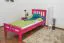 Kinderbett / Jugendbett "Easy Premium Line" K8, Buche Vollholz massiv rosa lackiert - Liegefläche: 90 x 200 cm