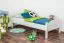 Kinderbett / Jugendbett Buche Vollholz massiv weiß 113, inkl. Rollrost - 80 x 200 cm (B x L)