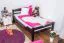 Einzelbett "Easy Premium Line" K1/2n, Buche Vollholz massiv schokobraun lackiert - Liegefläche: 90 x 190 cm