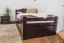Einzelbett/ Gästebett "Easy Premium Line" K1/2h inkl. 2. Liegeplatz und 2 Abdeckblenden, 90 x 200 cm Buche Vollholz massiv schokobraun lackiert